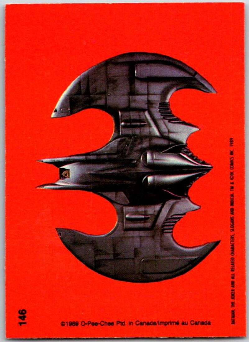 1989 O-Pee-Chee Batman #146 Batplane model V50922