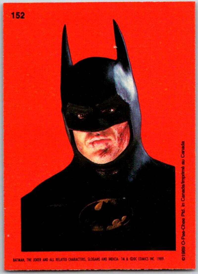 1989 O-Pee-Chee Batman #152 Batman portrait V50925