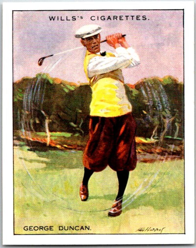 1930 Wills Cigarettes Famous Golfers Golf #4 George Duncan V50989