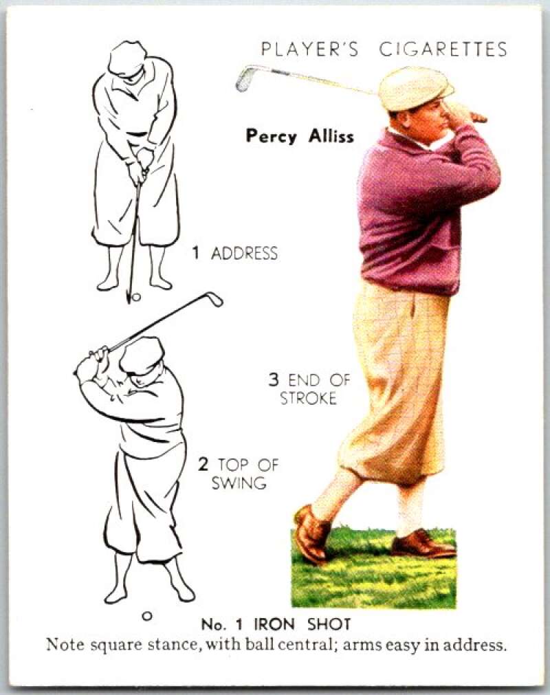 1939 John Player & Sons Cigarettes Golf #2 Percy Alliss V50991