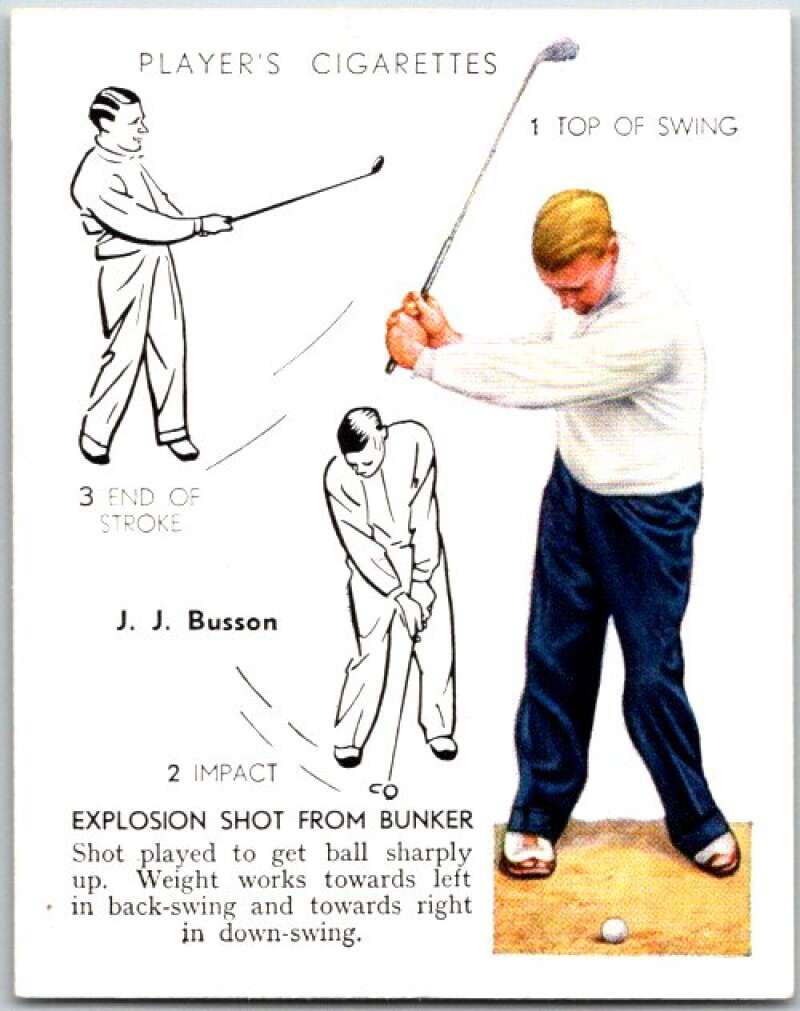 1939 John Player & Sons Cigarettes Golf #7 J.J. Busson V50997