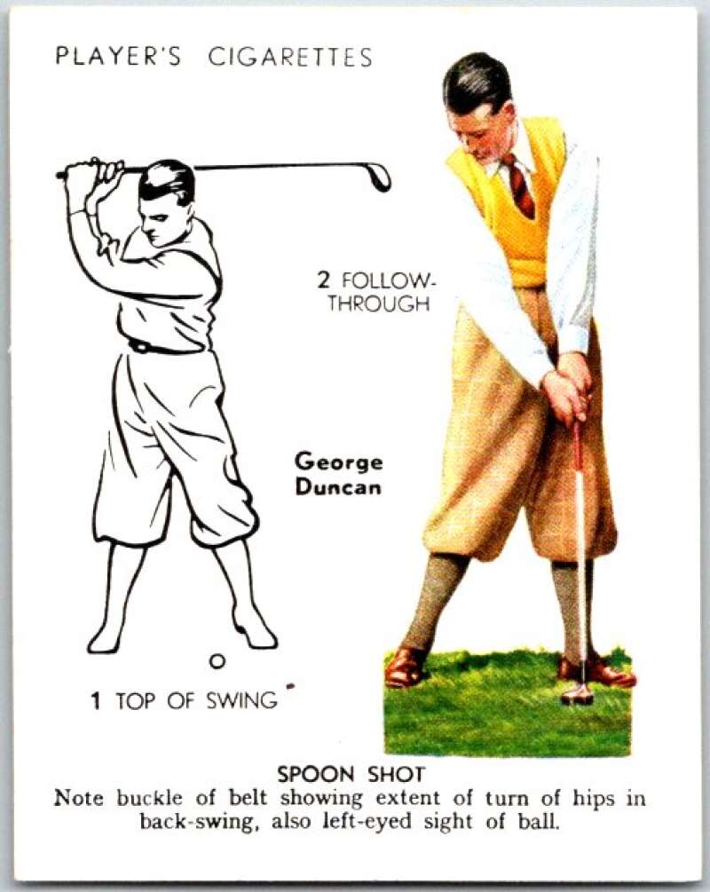 1939 John Player & Sons Cigarettes Golf #14 george Duncan V51004