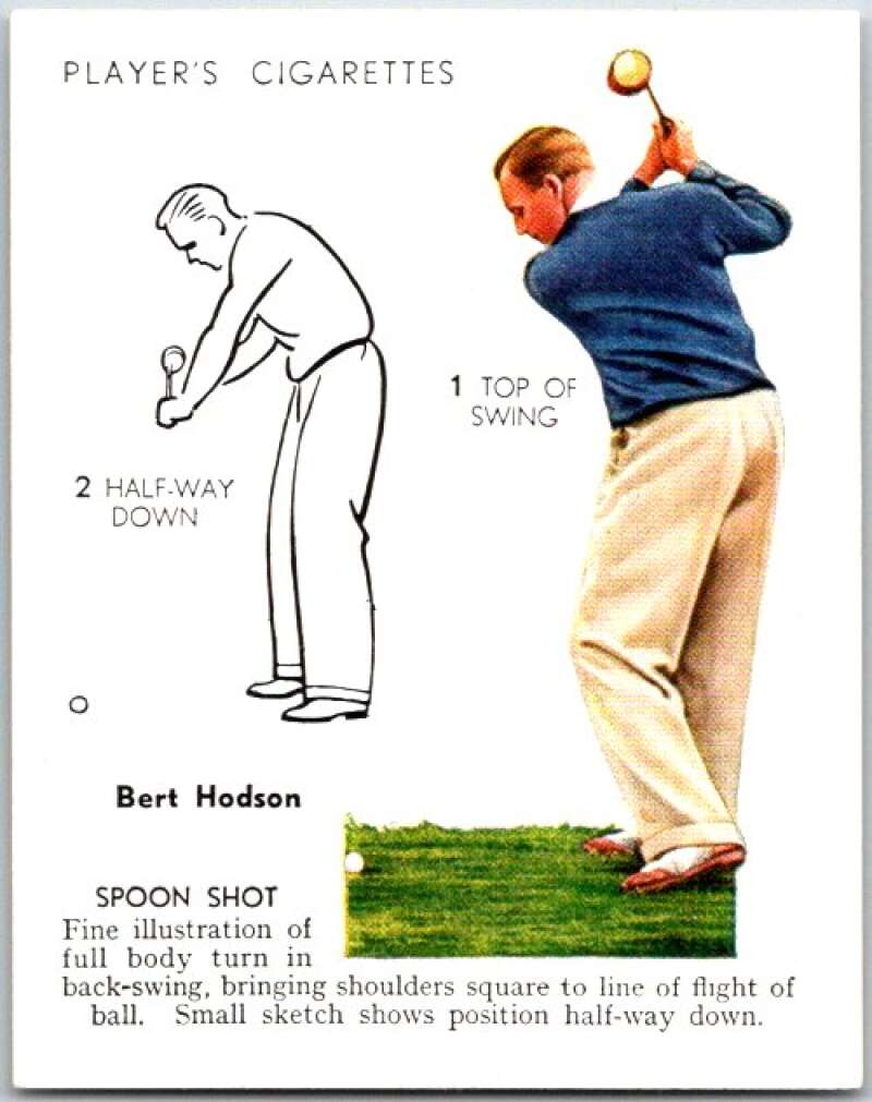 1939 John Player & Sons Cigarettes Golf #17 Bert Hodson V51007