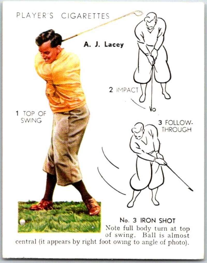 1939 John Player & Sons Cigarettes Golf #19 A.J. Lacey V51010