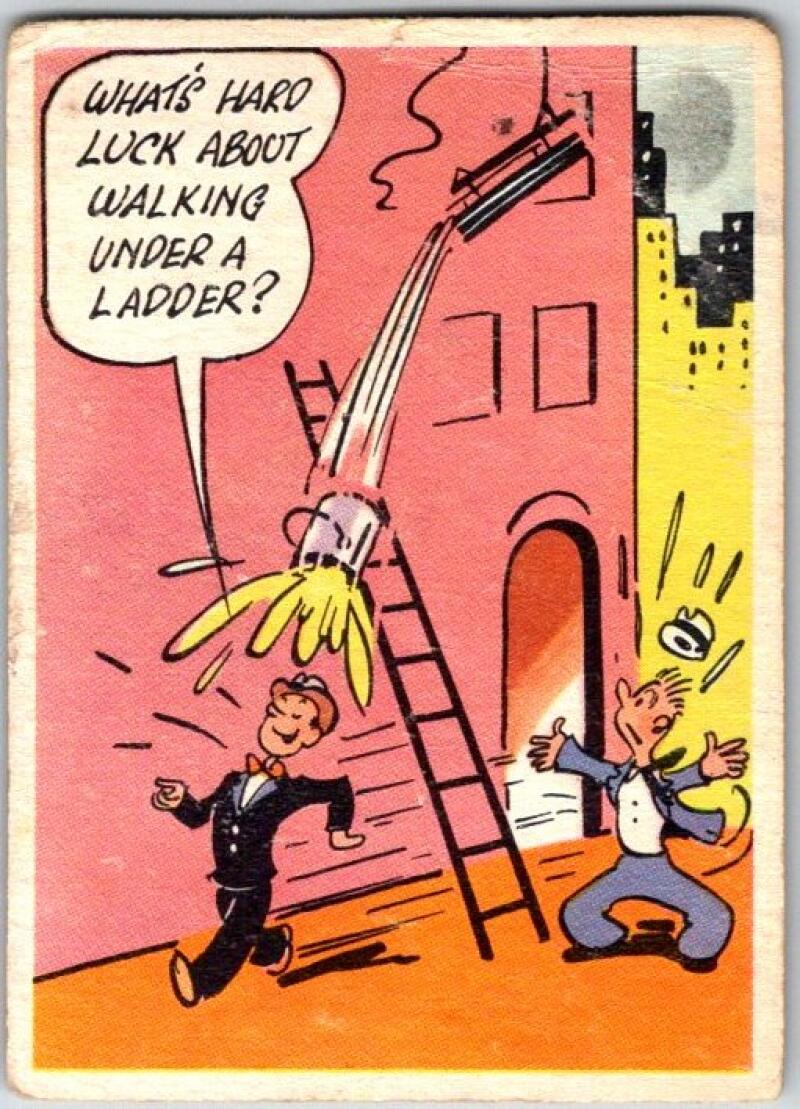1957 Goofy Postcards #57 What's Hard Luck About Walking Under... V51028