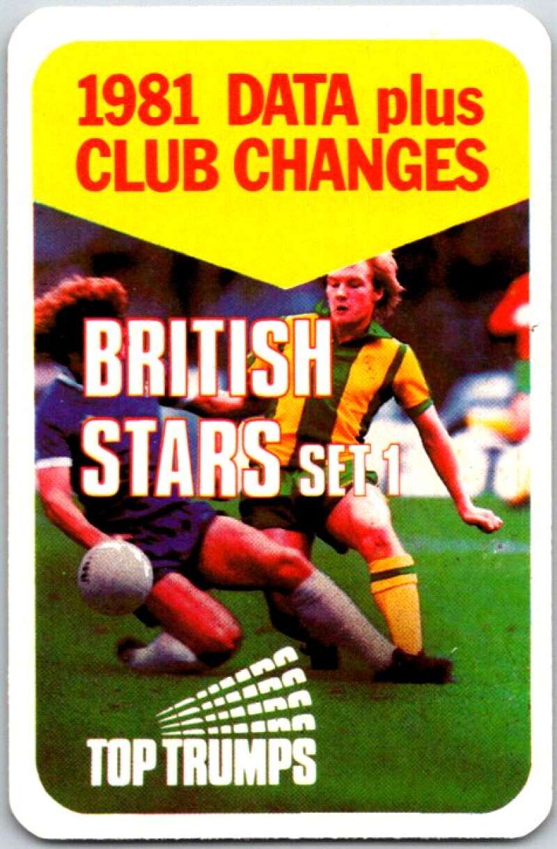 1981 Data British Stars Header Series 1 Card V51029