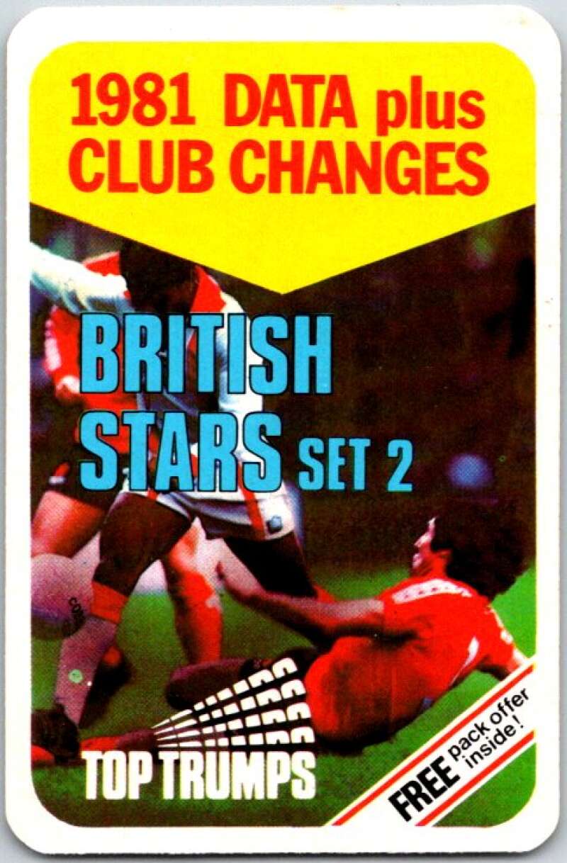 1981 Data British Stars Header Series 2 Card V51030