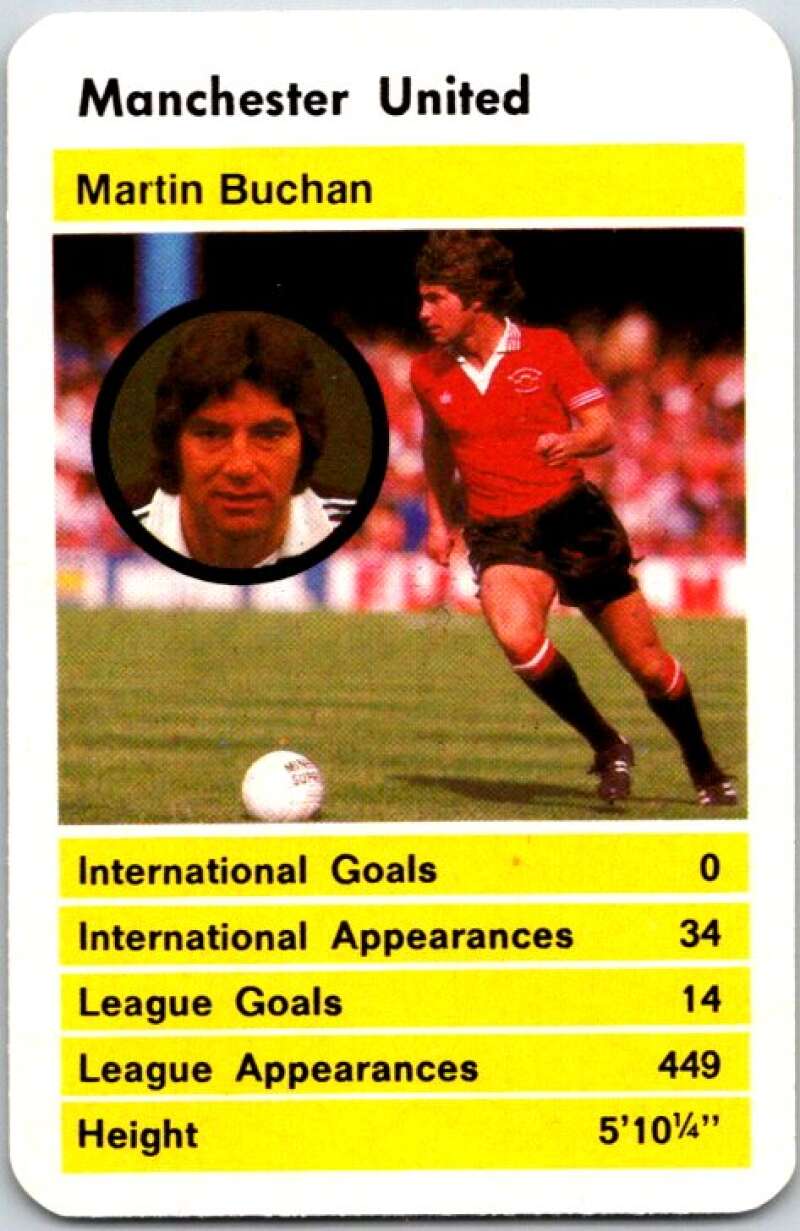 1981 Data British Stars Manchester United Martin Buchan V51033