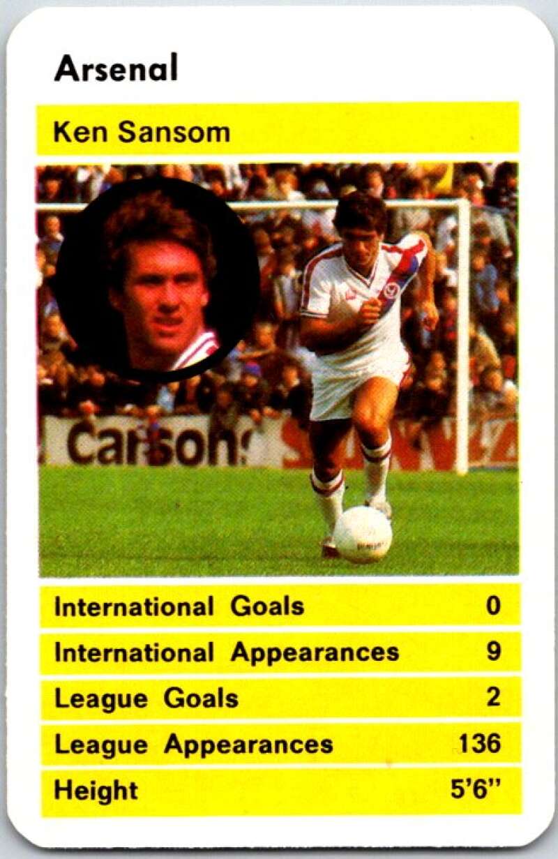 1981 Data British Stars Arsenal Ken Sansom V51036