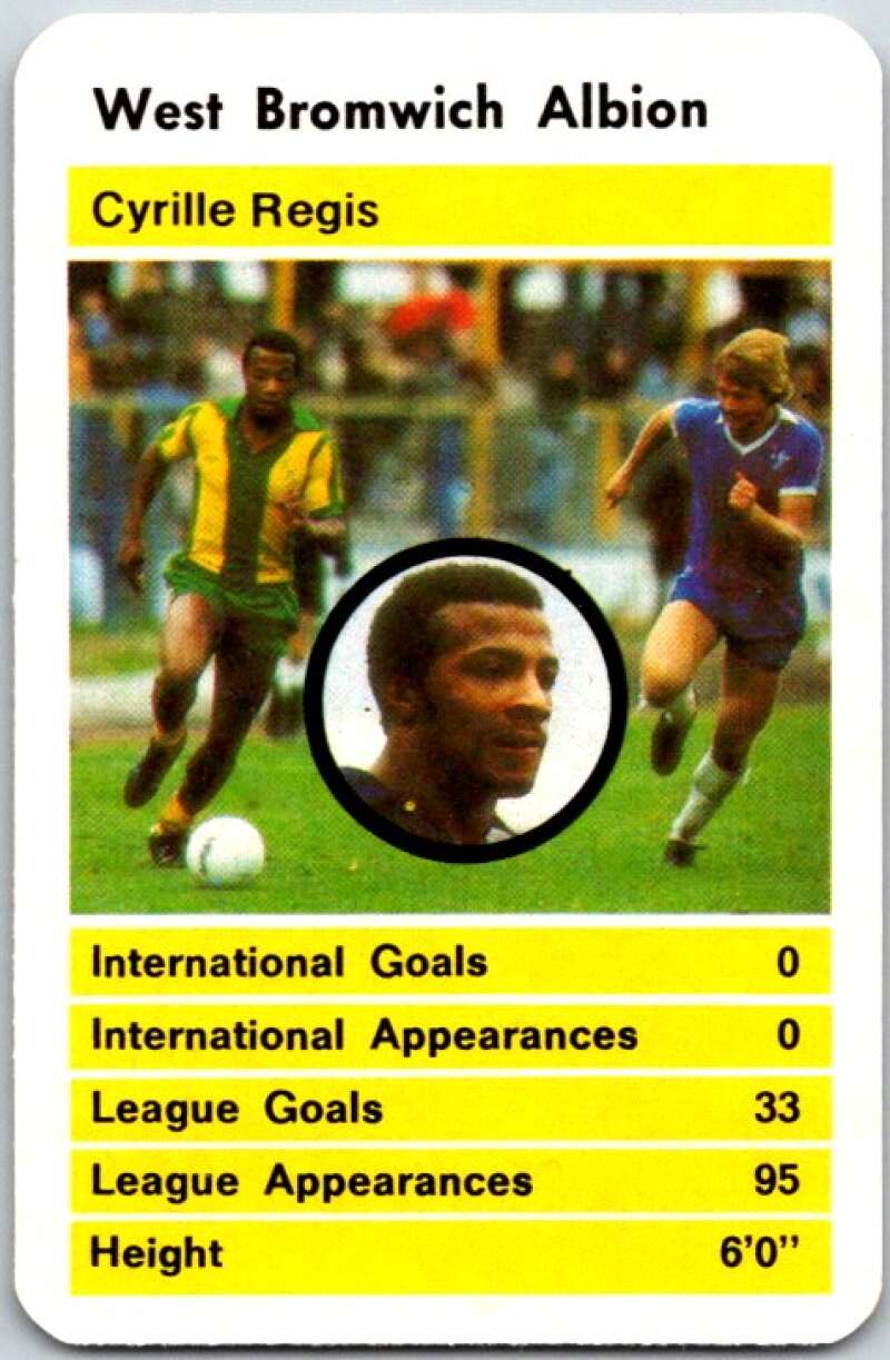 1981 Data British Stars West Bromwich Cyrille Regis V51040