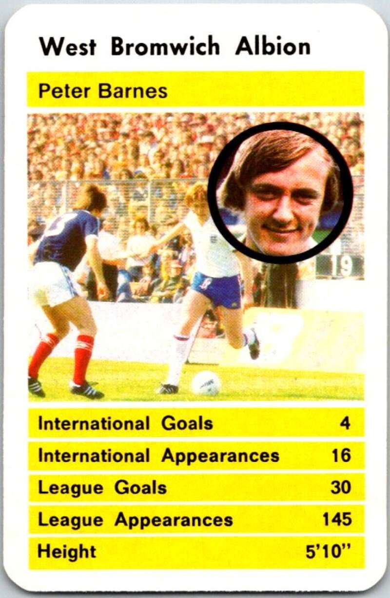 1981 Data British Stars West Bromwich Peter Barnes V51041