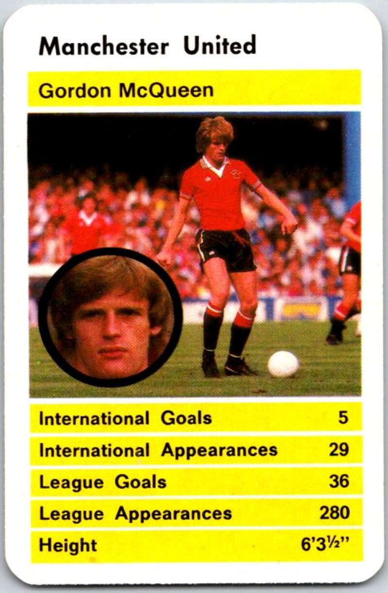 1981 Data British Stars Manchester United Gordon McQueen V51050