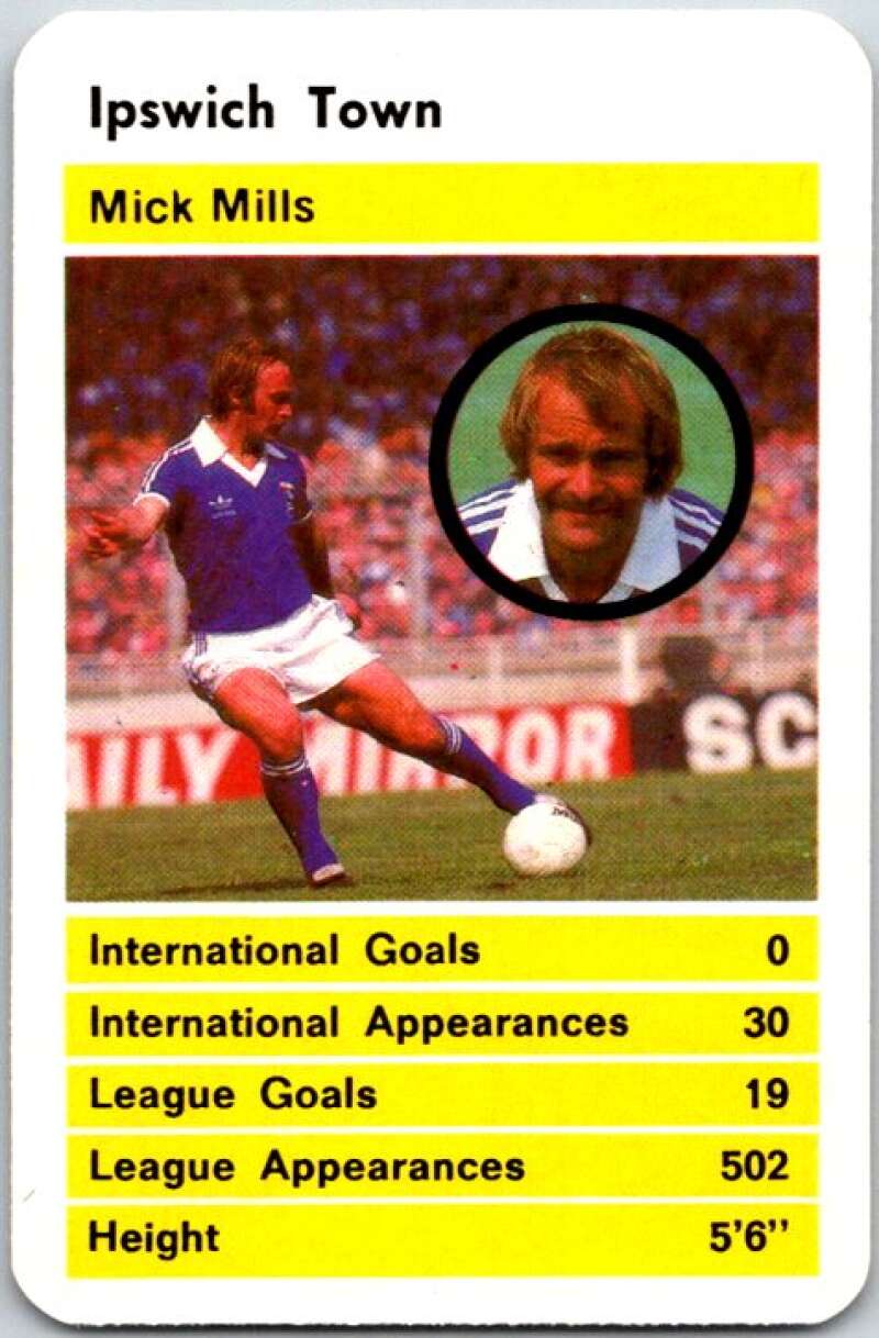 1981 Data British Stars Ipswich Town Mick Mills V51051