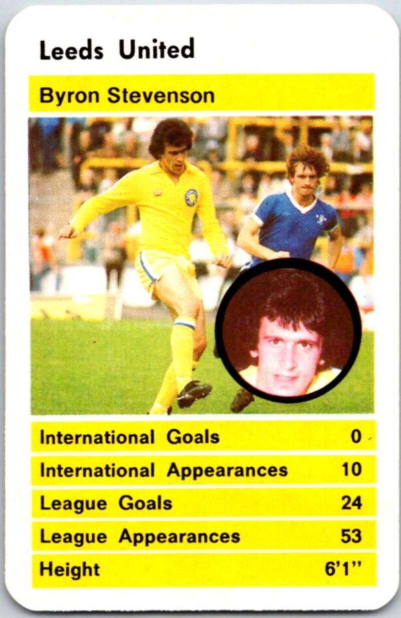 1981 Data British Stars Leeds United Byron Stevenson V51054