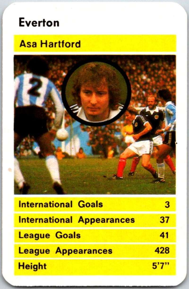 1981 Data British Stars Everton Asa Hartford V51057