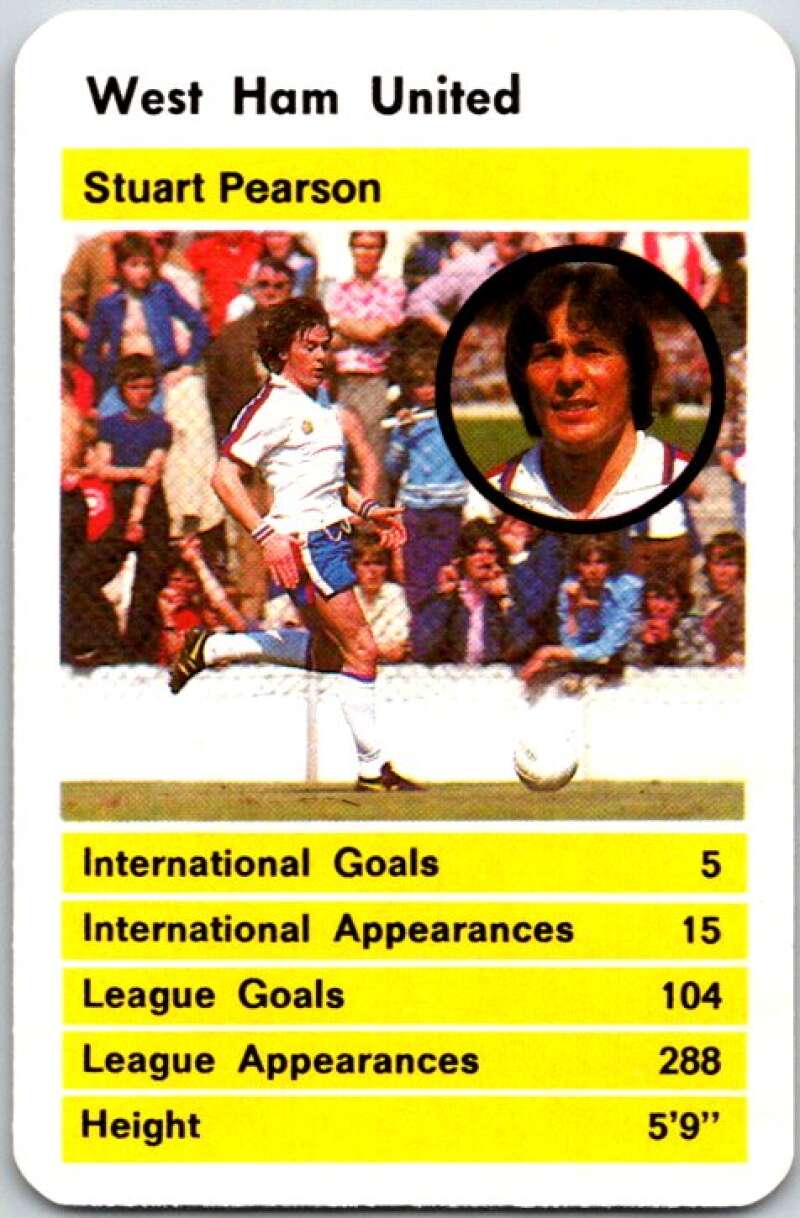 1981 Data British Stars West Ham United Stuart Pearson V51058