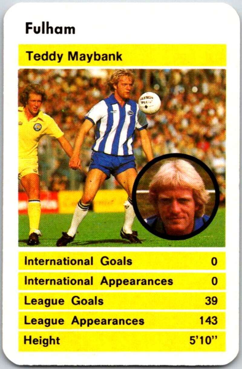 1981 Data British Stars Fulham Teddy Maybank V51061