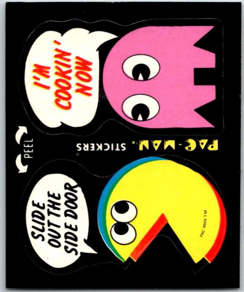 1980 Fleer Pac-Man Stickers #6 Slide Out - Im Cooking V51075