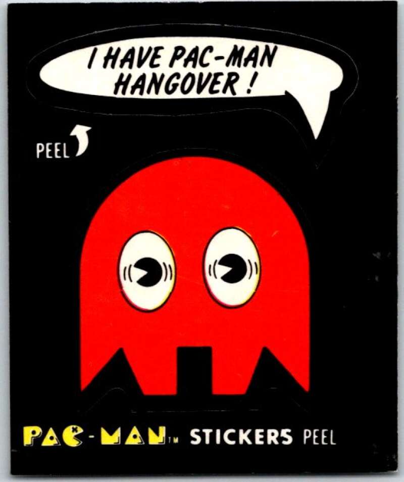 1980 Fleer Pac-Man Stickers #15 I Have A hangover! V51078