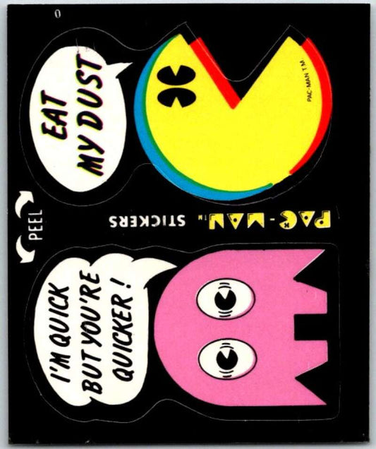 1980 Fleer Pac-Man Stickers #18 Im Quick - Eat My Dust  V51080