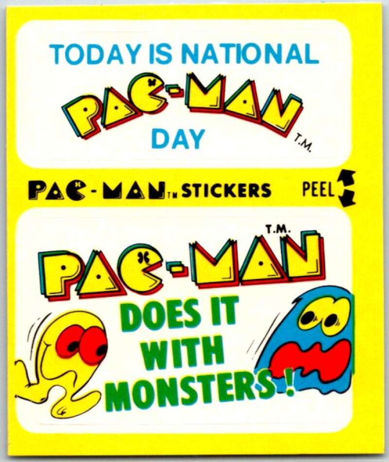 1980 Fleer Pac-Man Stickers #32 National Pac-Man Day V51081