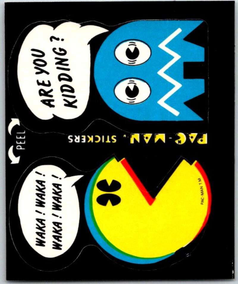1980 Fleer Pac-Man Stickers #42 Waka! - Are You Kidding! V51083