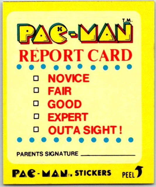 1980 Fleer Pac-Man Stickers #48 R eport Card  V51085