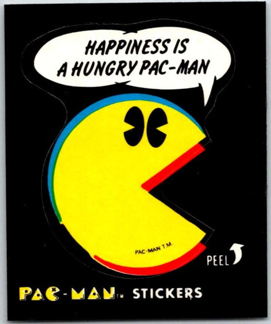 1980 Fleer Pac-Man Stickers #51 Happiness is a Hungry..  V51086