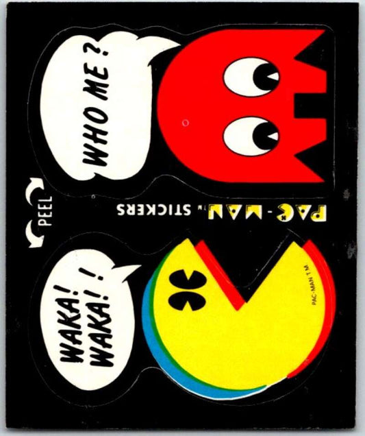 1980 Fleer Pac-Man Stickers #54 Waka! Waka! - Who Me?  V51087