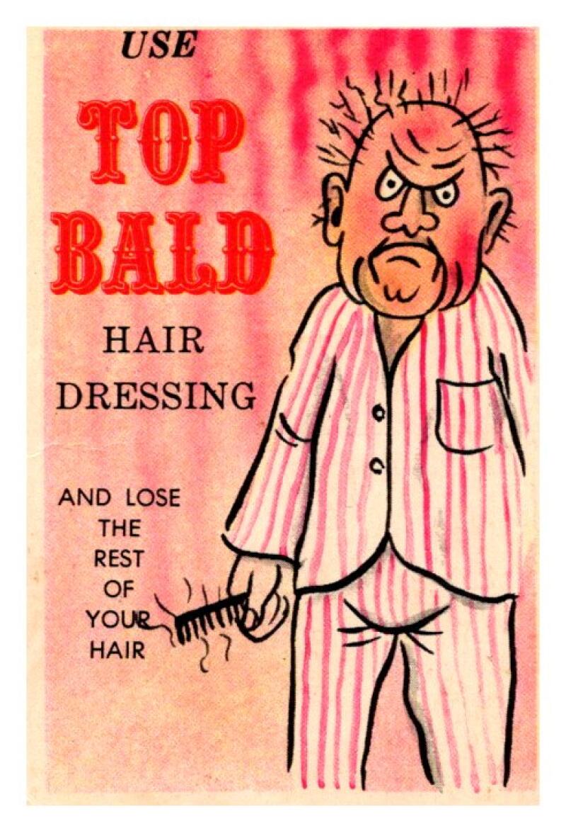 1960 Mr. Baloney's Comics Card #48 Use Top Bald Hair Dressing V51121