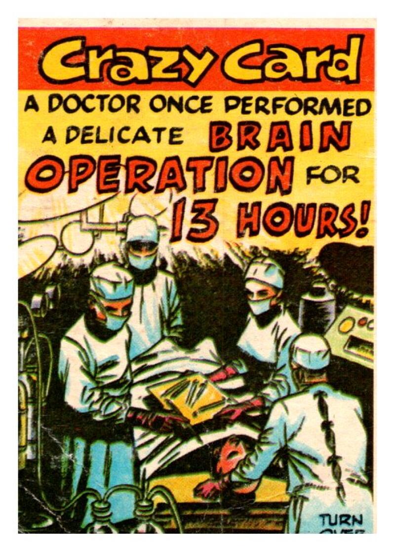1961 Topps Crazy Card Comics #66 A Doctor Once Performed A... V51132