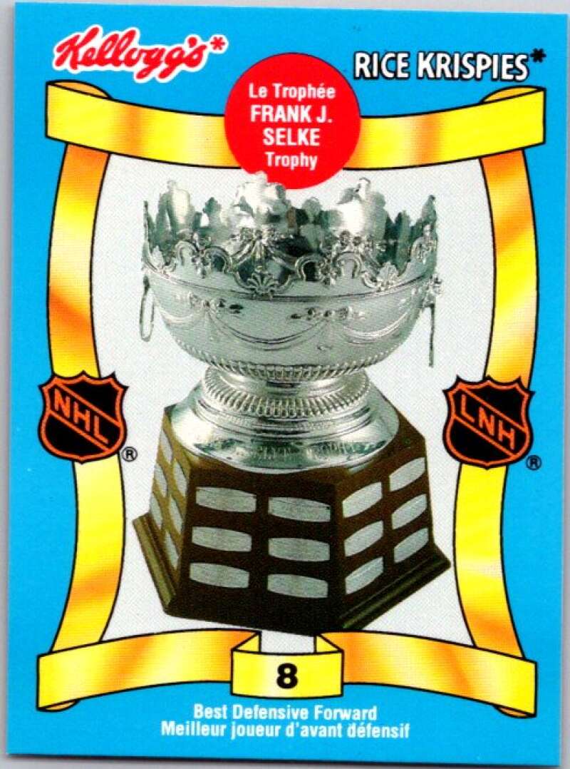1992 Kelloggs Rice Krispies Food #8 Selke Trophy V51235