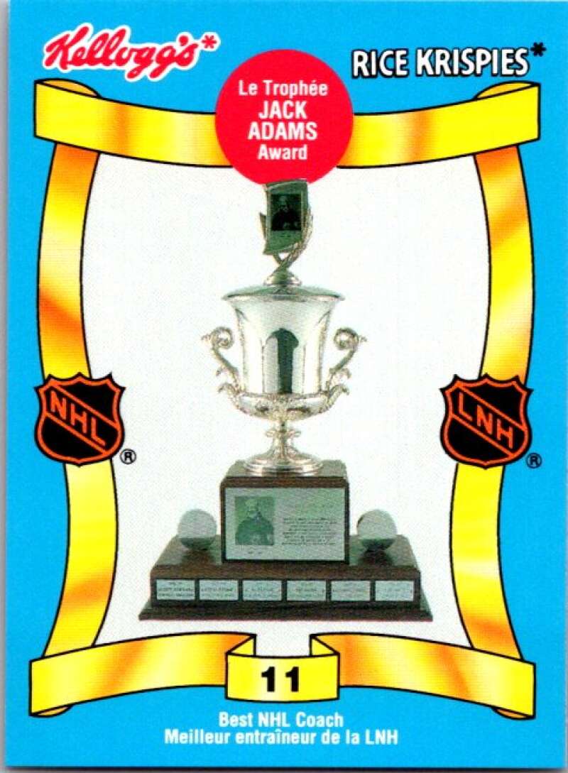 1992 Kelloggs Rice Krispies Food #11 Jack Adams Trophy V51250