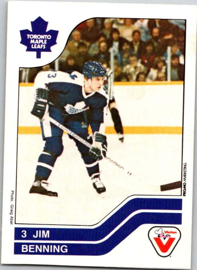 1983-84 Vachon Food Maple Leafs #82 Jim Benning V51371 Image 1