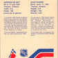 1983-84 Vachon Food Canucks #105 John Garrett  V51401 Image 2