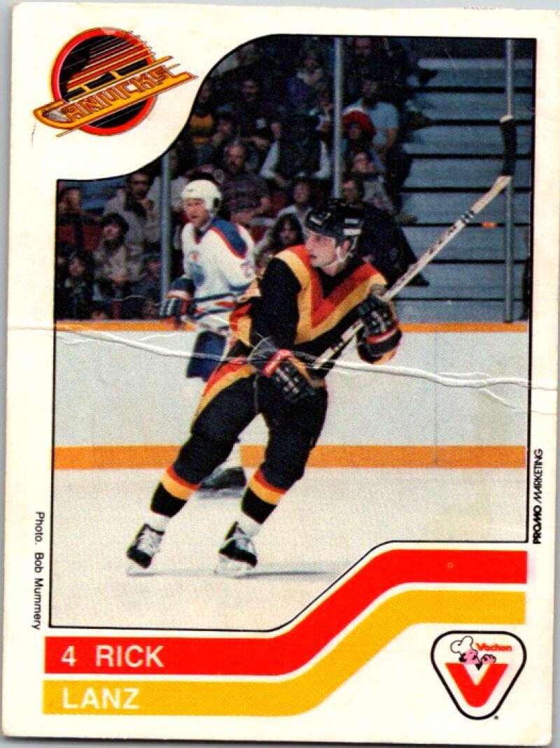 1983-84 Vachon Food Canucks #110 Rick Lanz V51411 Image 1