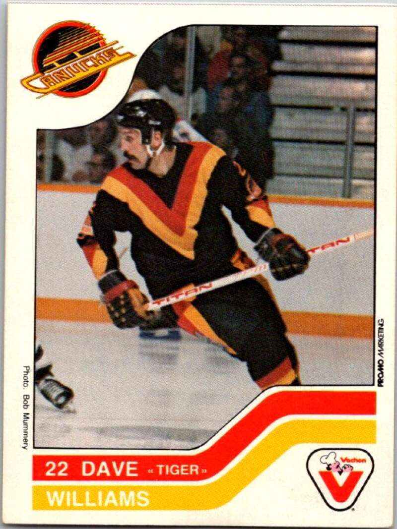 1983-84 Vachon Food Canucks #120 Dave Williams V51425 Image 1