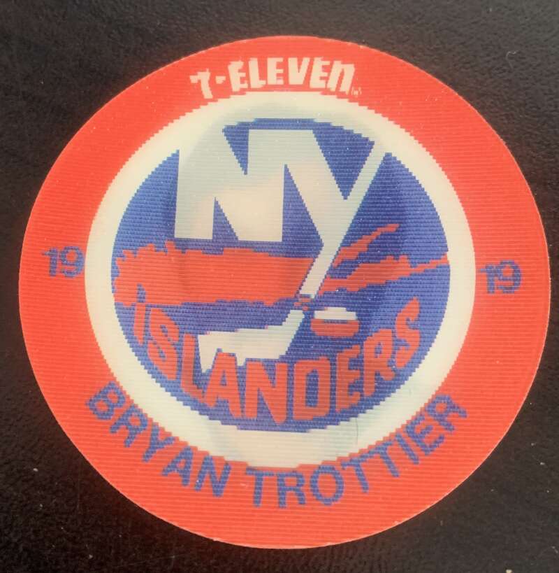 1984-85 7-Eleven Hockey Disc Bryan Trotier Islanders V51523 Image 1