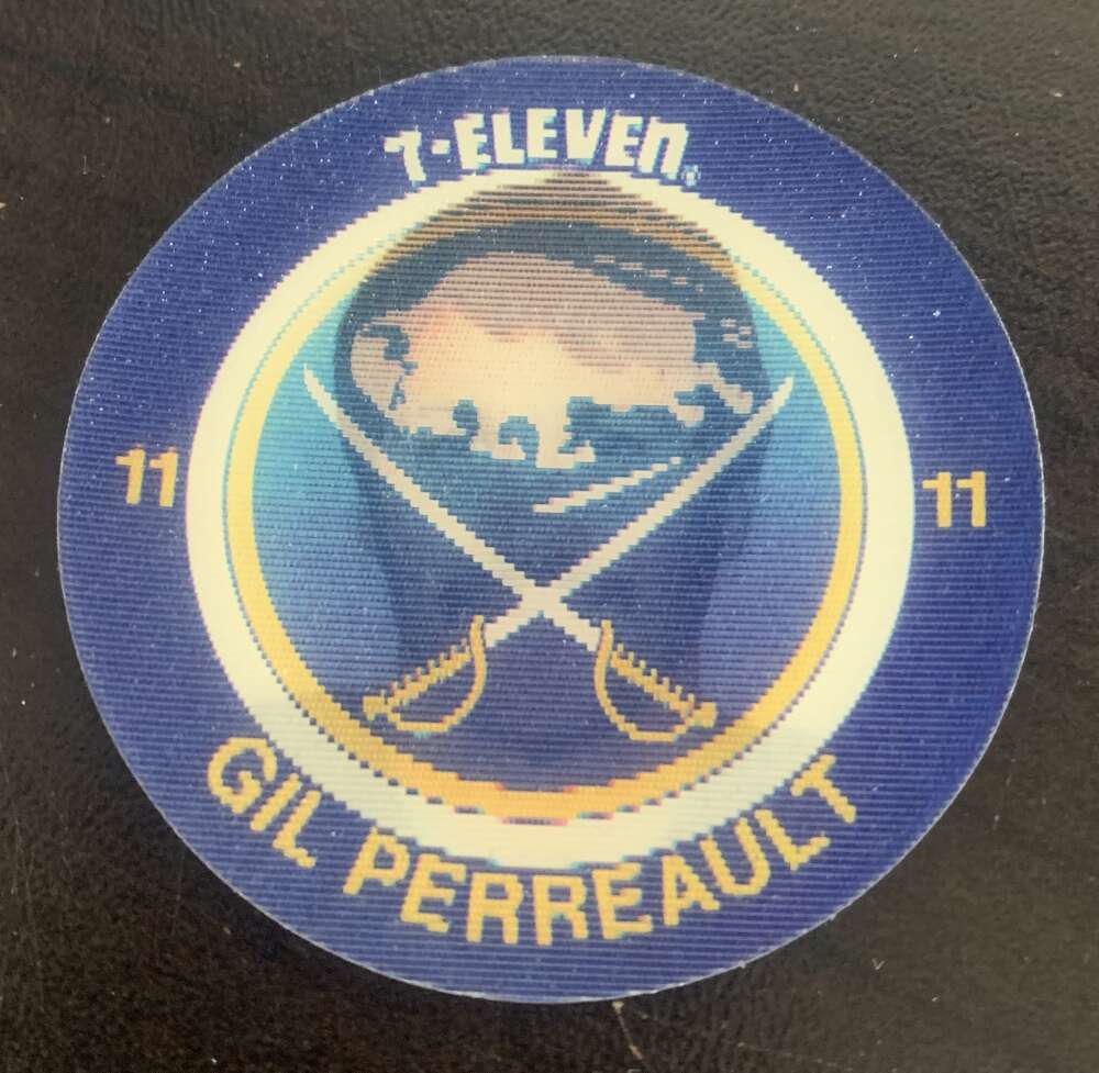 1984-85 7-Eleven Hockey Disc Gil Perreault Sabres V51534 Image 1