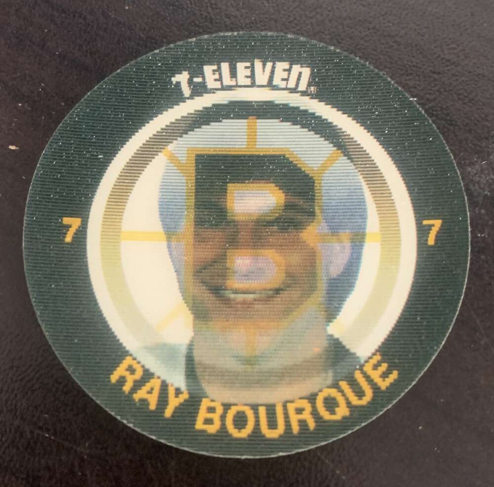 1984-85 7-Eleven Hockey Disc Ray Bourque Bruins V51538 Image 1