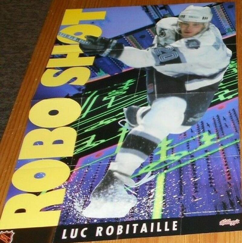 1992-93 Kelloggs Mini Poster Luc Robitaille Los Angeles Kings Pack V51551 Image 1