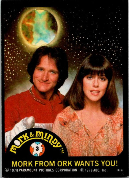 1978 Mork and Mindy Stickers #3 Mork from Orkâ¦  V51568 Image 1