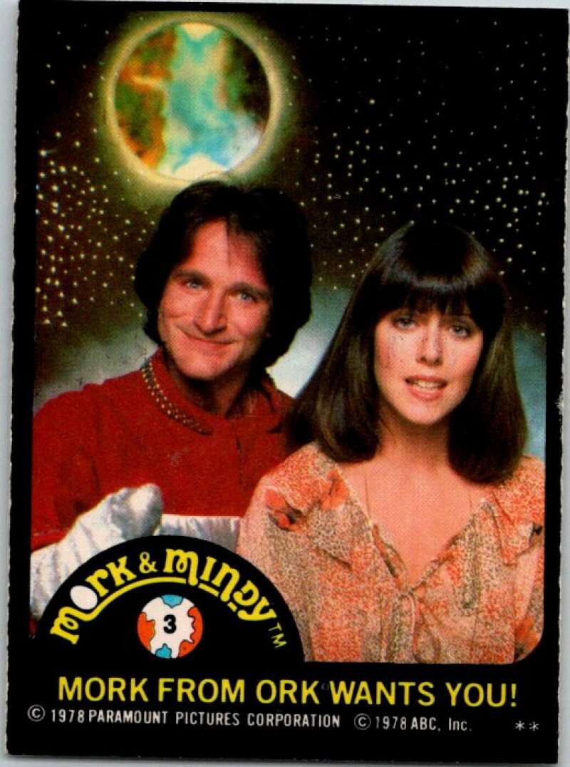 1978 Mork and Mindy Stickers #3 Mork from Ork⦠V51569 Image 1