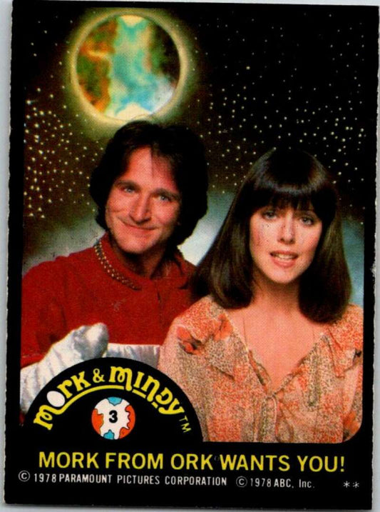 1978 Mork and Mindy Stickers #3 Mork from Orkâ¦  V51569 Image 1