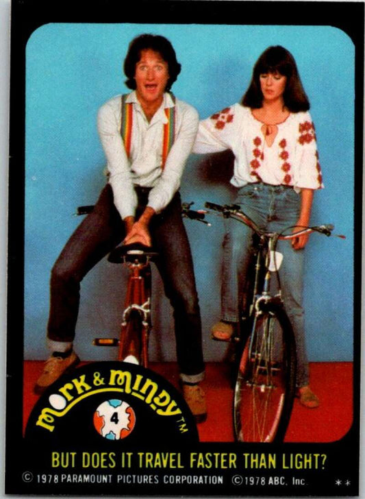 1978 Mork and Mindy Stickers #4 Travel Faster Thanâ¦  V51571 Image 1
