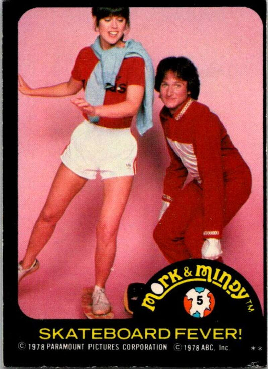 1978 Mork and Mindy Stickers #5 Skateboard Fever  V51572 Image 1