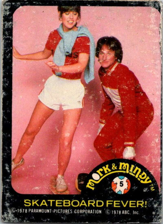 1978 Mork and Mindy Stickers #5 Skateboard Fever  V51574 Image 1