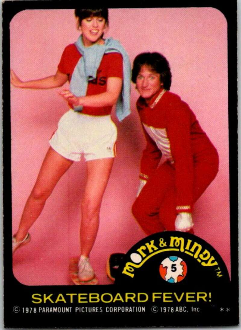 1978 Mork and Mindy Stickers #5 Skateboard Fever V51575 Image 1