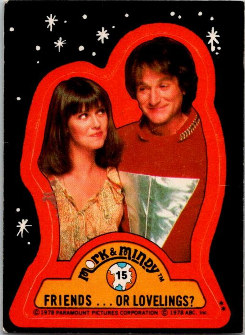 1978 Mork and Mindy Stickers #15 Friends..or Lovelings? V51587 Image 1