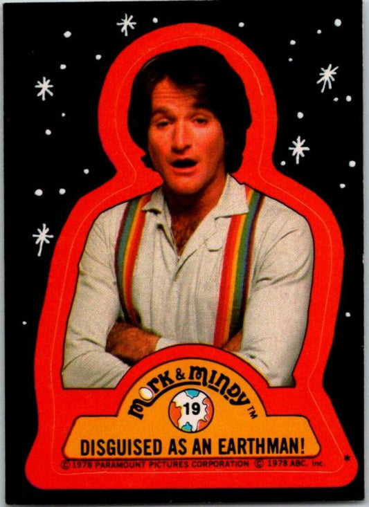 1978 Mork and Mindy Stickers #19 Disguised As Earthman  V51595 Image 1
